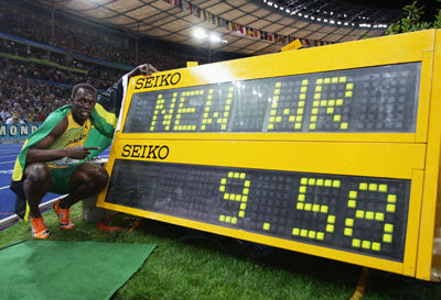Usain Bolt's 9.58 in Berlin (new 100m world record)