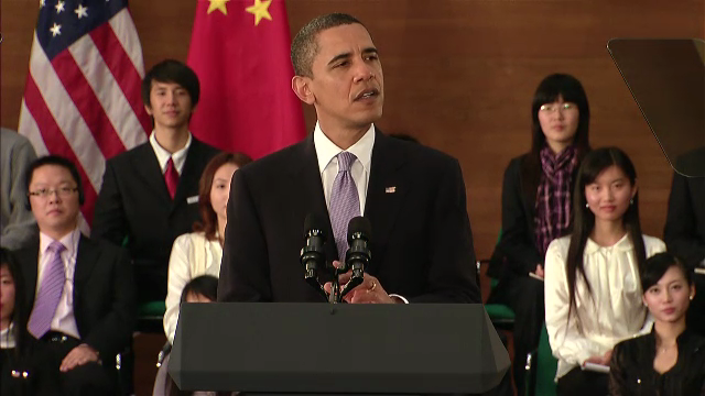 2009.11.16奥巴马上海对话中国青年