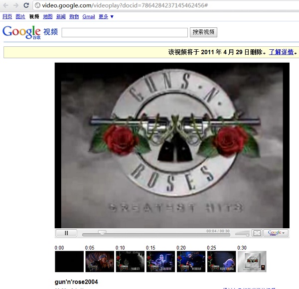 Guns N' Rose-Google Video